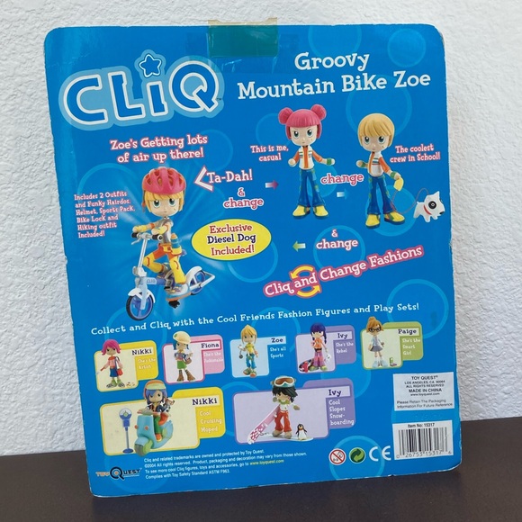 Cliq and Change Fashion Zoe Mountain Bike Doll Play Set Outfit Helmet Dog More - Picture 2 of 9
